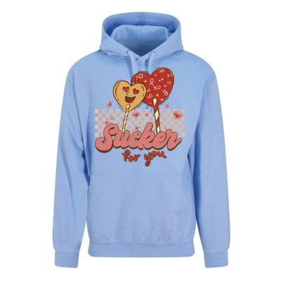 Valentine's Day Im A Sucker For You Heart Lollipops Xoxo Great Gift Unisex Surf Hoodie