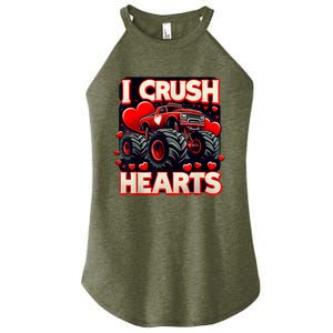 Valentines Day I Crush Hearts Women's Perfect Tri Rocker Tank