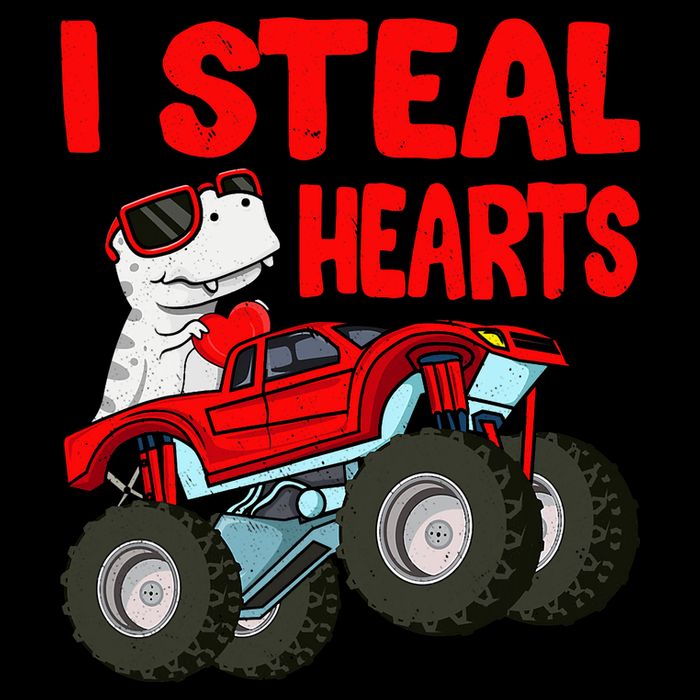 Valentines Day I Steal Hearts Funny Dino Trex Drawstring Bag