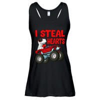 Valentines Day I Steal Hearts Funny Dino Trex Ladies Essential Flowy Tank