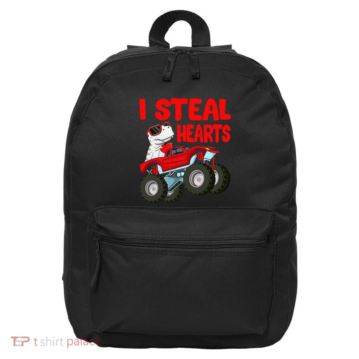 Valentines Day I Steal Hearts Funny Dino Trex 16 in Basic Backpack