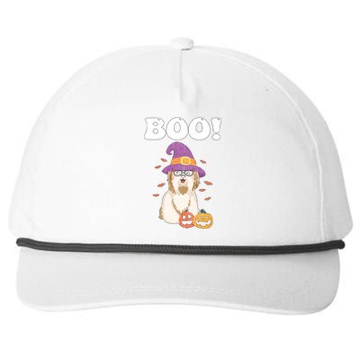 Vintage Dog Is My Boo Witch Poodles Dog Mom Dad Halloween Great Gift Snapback Five-Panel Rope Hat