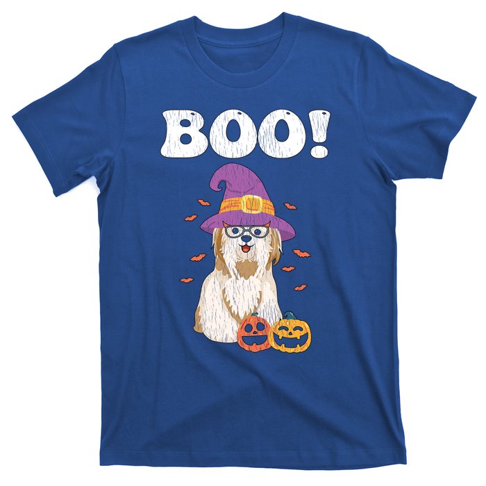 Vintage Dog Is My Boo Witch Poodles Dog Mom Dad Halloween Great Gift T-Shirt