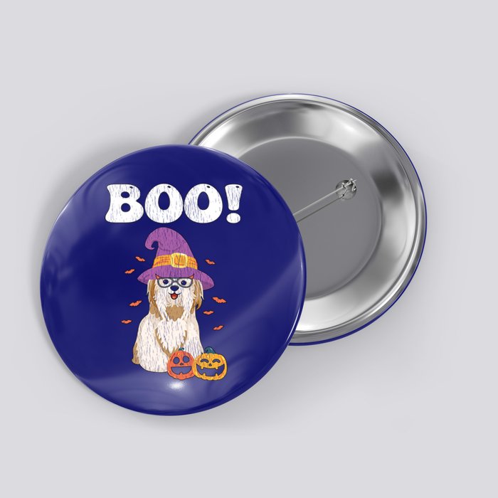 Vintage Dog Is My Boo Witch Poodles Dog Mom Dad Halloween Great Gift Button