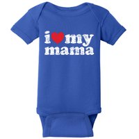 Vintage Distressed I Love My Mama Funny Gift Baby Bodysuit