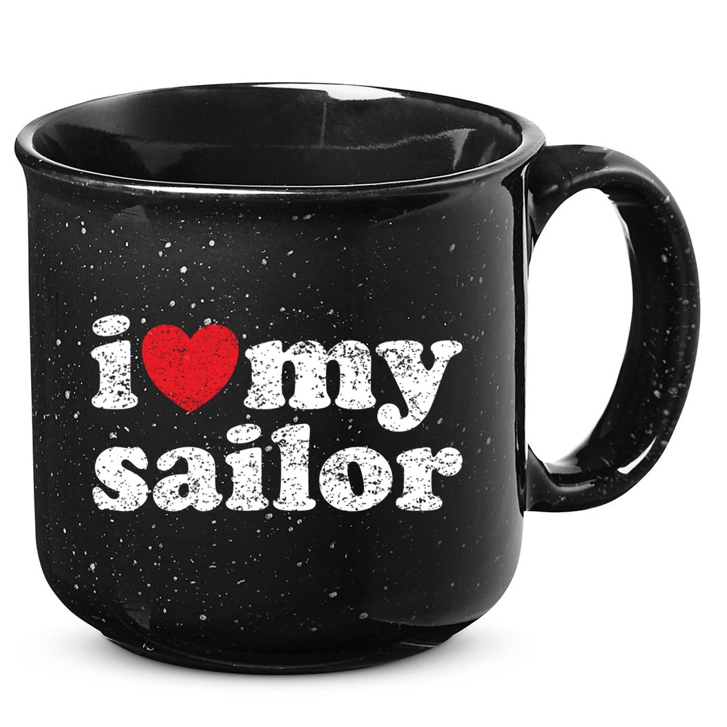 Vintage Distressed I Love My Sailor Meaningful Gift 15oz Campfire Ceramic Mug