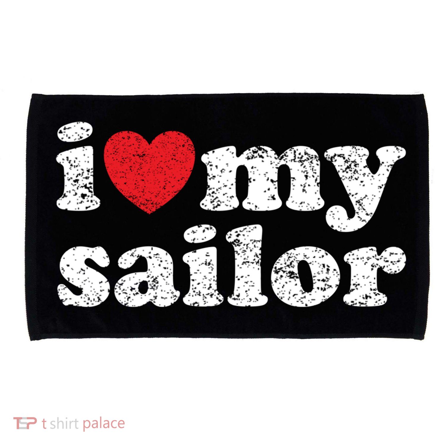 Vintage Distressed I Love My Sailor Meaningful Gift Microfiber Hand Towel