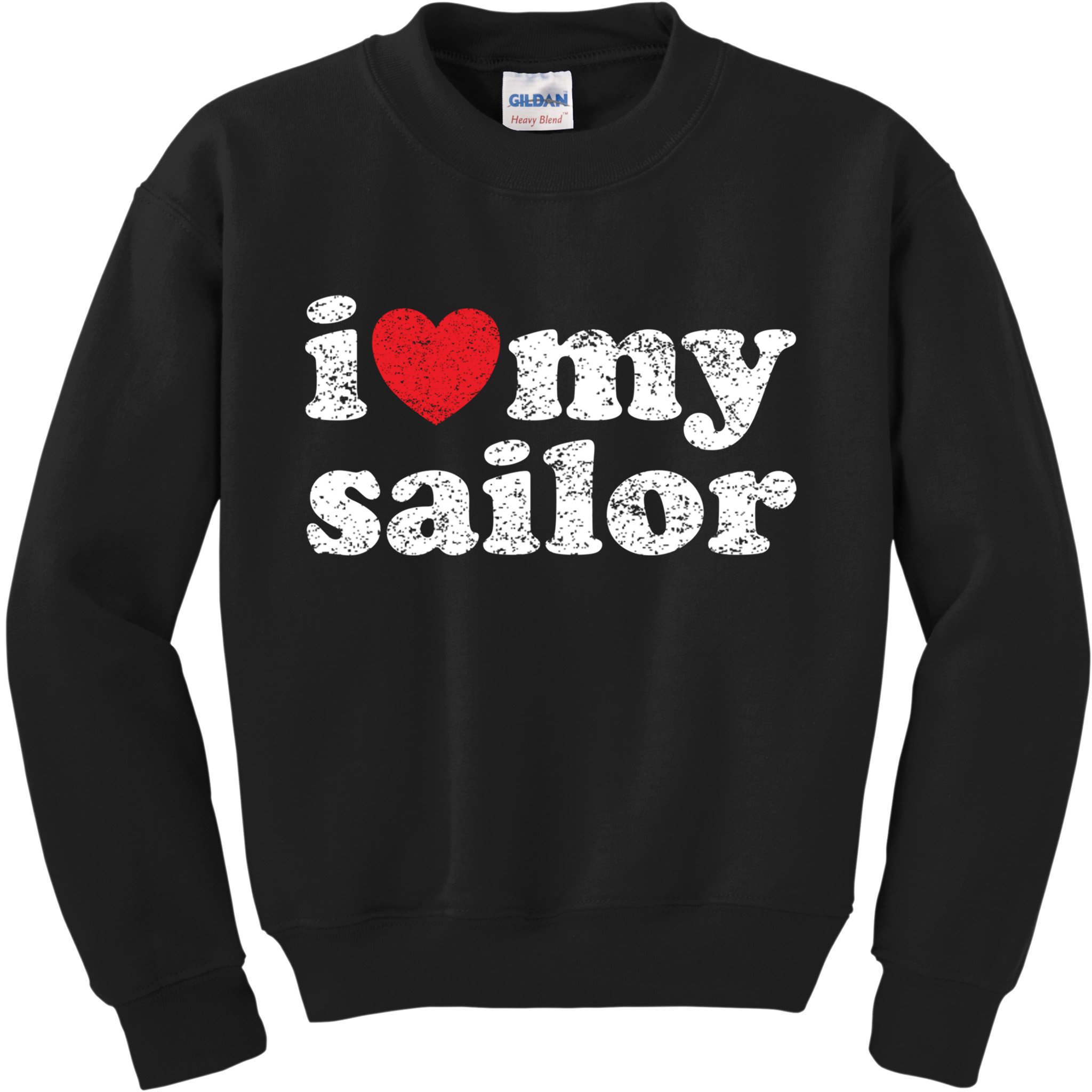 Vintage Distressed I Love My Sailor Meaningful Gift Kids Sweatshirt
