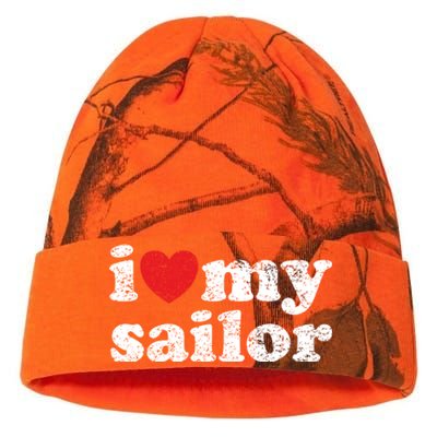 Vintage Distressed I Love My Sailor Meaningful Gift Kati Licensed 12" Camo Beanie