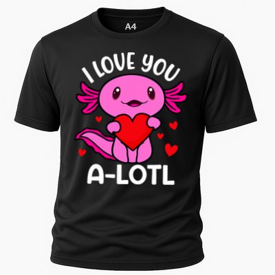 Valentines Day I Love You Alotl Axolotl Cooling Performance Crew T-Shirt