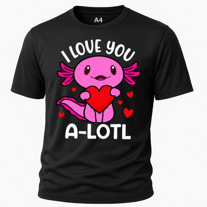 Valentines Day I Love You Alotl Axolotl Cooling Performance Crew T-Shirt