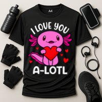 Valentines Day I Love You Alotl Axolotl Cooling Performance Crew T-Shirt