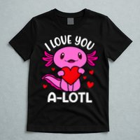 Valentines Day I Love You Alotl Axolotl T-Shirt