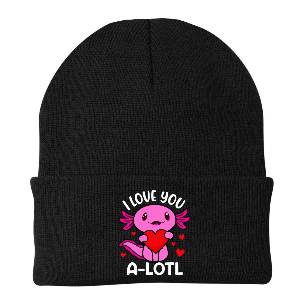 Valentines Day I Love You Alotl Axolotl Beanie