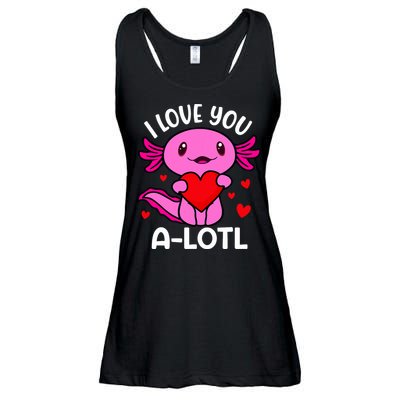 Valentines Day I Love You Alotl Axolotl Ladies Essential Flowy Tank