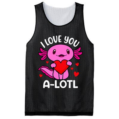 Valentines Day I Love You Alotl Axolotl Mesh Reversible Basketball Jersey Tank