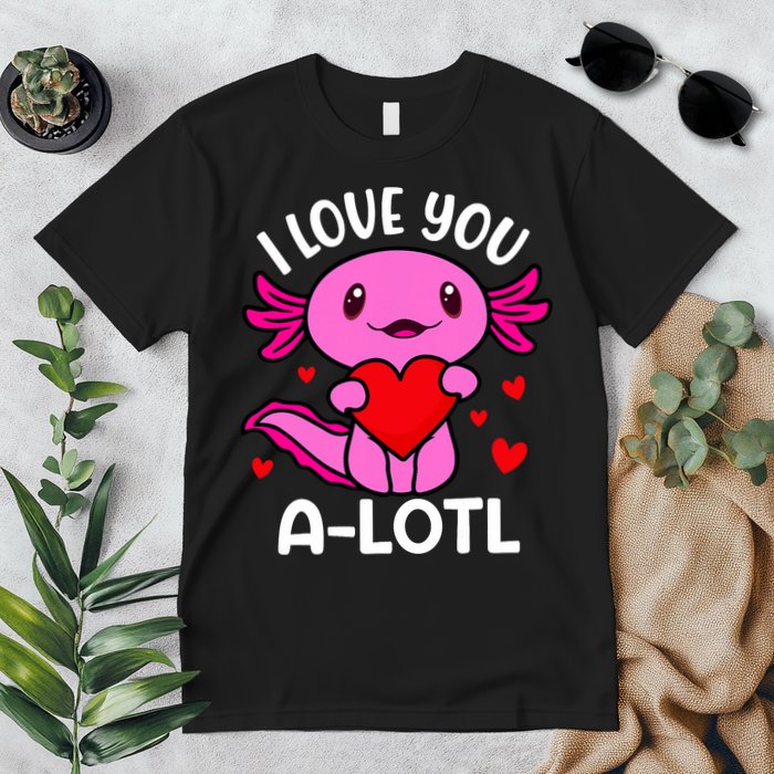 Valentines Day I Love You Alotl Axolotl Premium T-Shirt