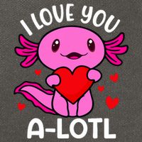 Valentines Day I Love You Alotl Axolotl Cotton Canvas Backpack