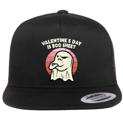 Valentines Day Is Boo Sheet Ghost Anti Valentine Gift Flatbill Hat