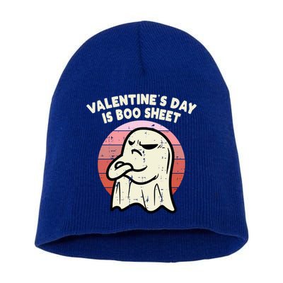 Valentines Day Is Boo Sheet Ghost Anti Valentine Gift Short Acrylic Beanie