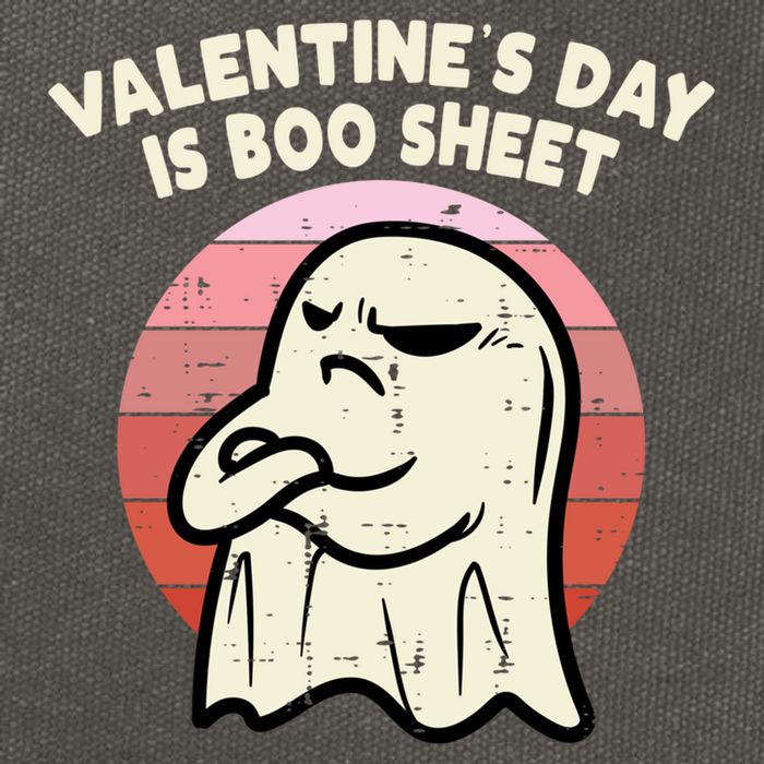 Valentines Day Is Boo Sheet Ghost Anti Valentine Gift Cotton Canvas Backpack