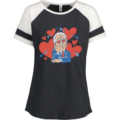 Valentine's Day Joe Biden Funny Enza Ladies Jersey Colorblock Tee