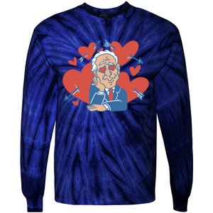 Valentine's Day Joe Biden Funny Tie-Dye Long Sleeve Shirt