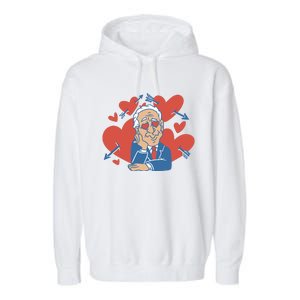 Valentine's Day Joe Biden Funny Garment-Dyed Fleece Hoodie