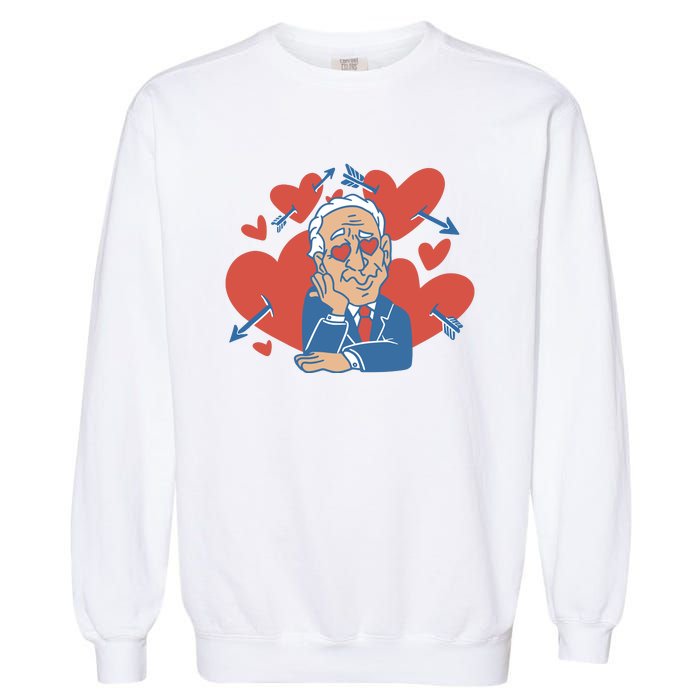 Valentine's Day Joe Biden Funny Garment-Dyed Sweatshirt