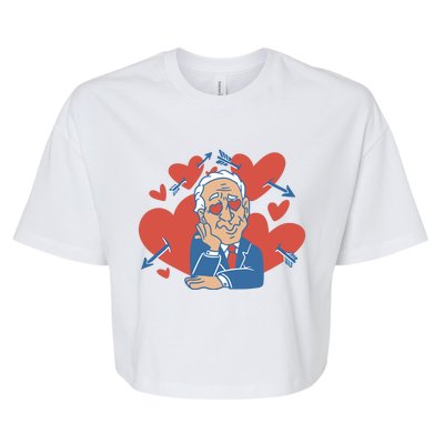 Valentine's Day Joe Biden Funny Bella+Canvas Jersey Crop Tee