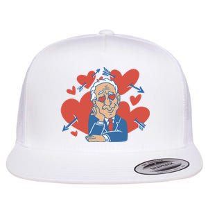 Valentine's Day Joe Biden Funny Flat Bill Trucker Hat