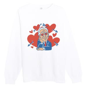 Valentine's Day Joe Biden Funny Premium Crewneck Sweatshirt