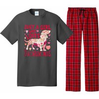 Valentine Day Just A Girl Who Loves Dachshunds Dog Flower Floral Best Gift Pajama Set