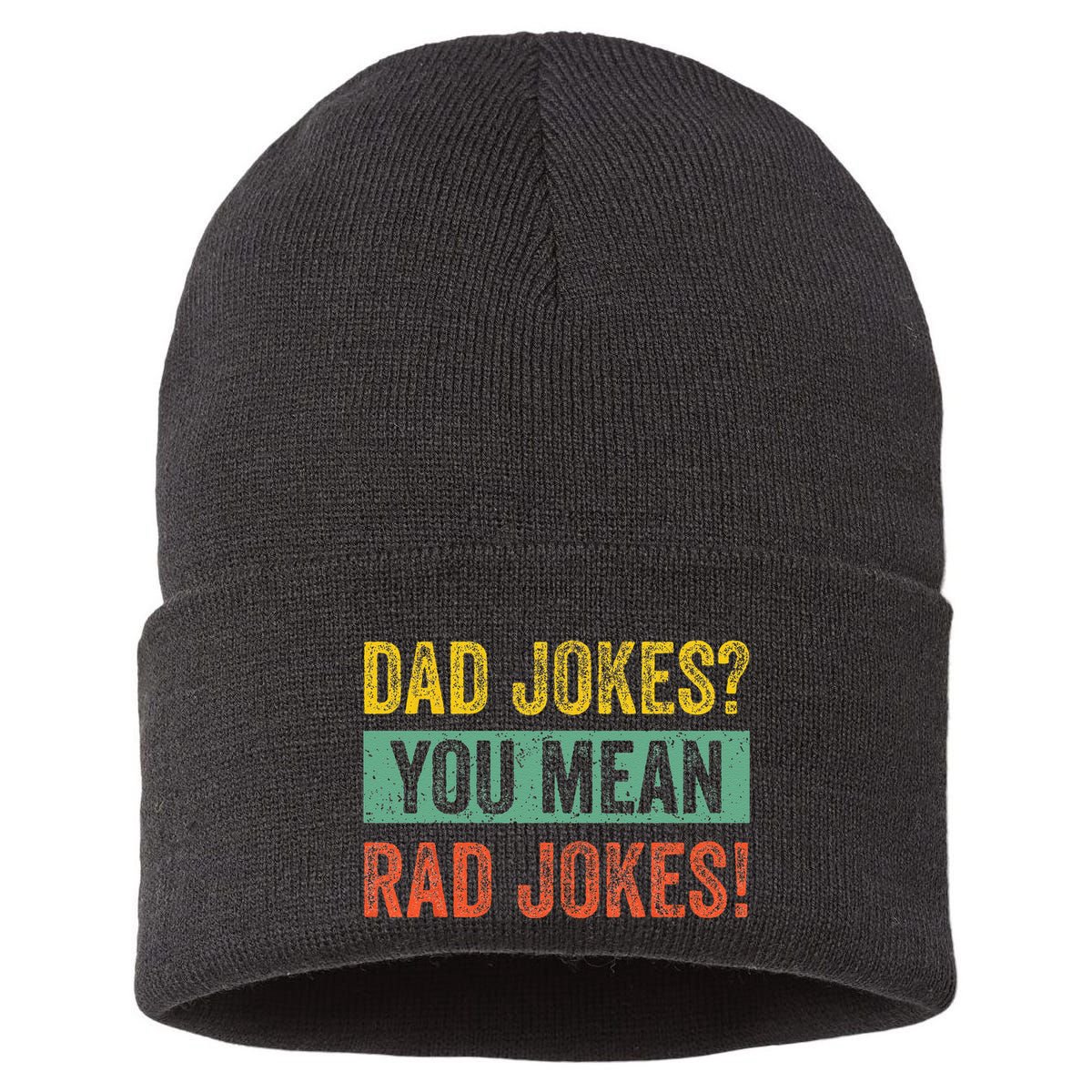 Vintage Dad Jokes You Mean Rad Jokes Funny Father Day Gifts Sustainable Knit Beanie