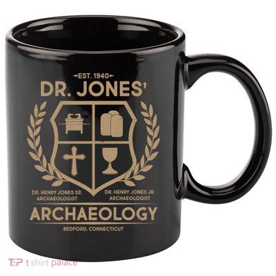 Vintage Dr. Jones Archaeology EST 1940 11oz C Handle Ceramic Mug