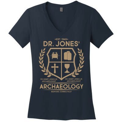 Vintage Dr. Jones Archaeology EST 1940 Women's V-Neck T-Shirt