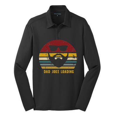 Vintage Dad Joke Loading Rad Jokes Funny Dads Gift Silk Touch Performance Long Sleeve Polo