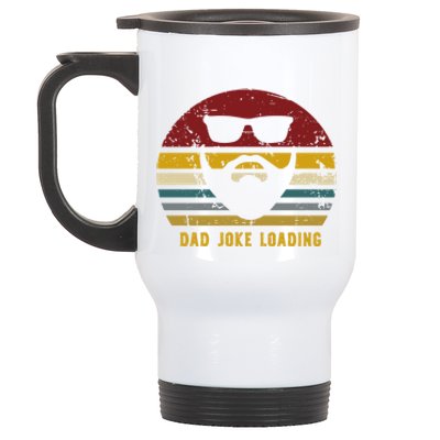 Vintage Dad Joke Loading Rad Jokes Funny Dads Gift Stainless Steel Travel Mug