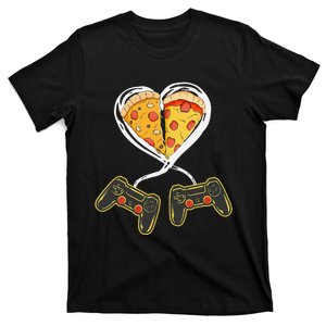 Valentine's Day Just a Gamer Who Loves Pizza T-Shirt