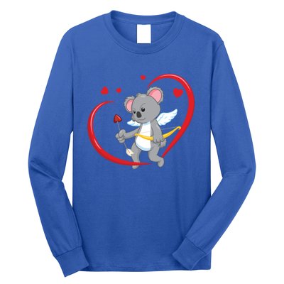 Valentines Day Koala Bear With Heart Arrow Cupid Koala Gift Long Sleeve Shirt