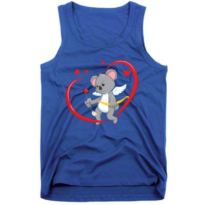 Valentines Day Koala Bear With Heart Arrow Cupid Koala Gift Tank Top