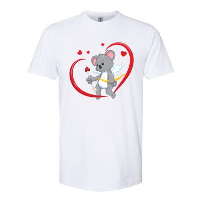 Valentines Day Koala Bear With Heart Arrow Cupid Koala Gift Softstyle CVC T-Shirt