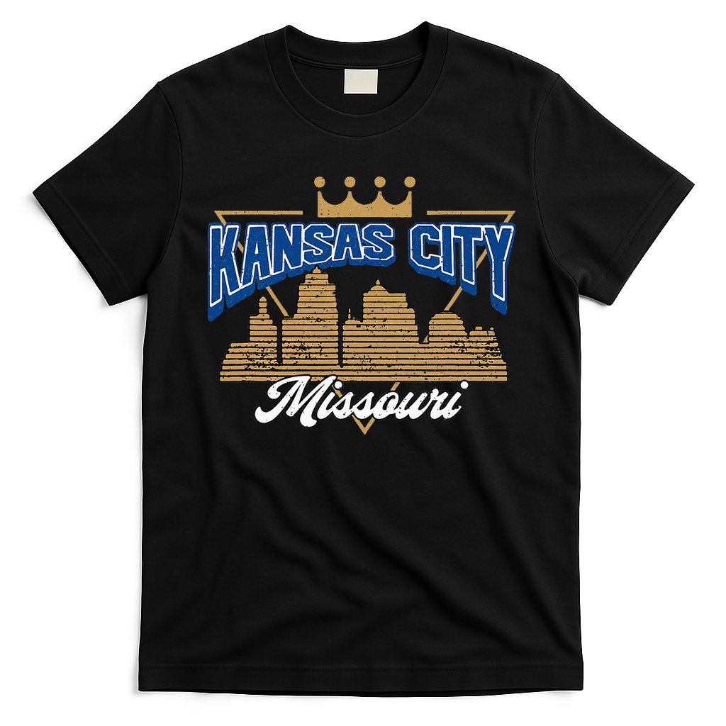 Vintage Distressed Kansas City Missouri City Skyline T-Shirt