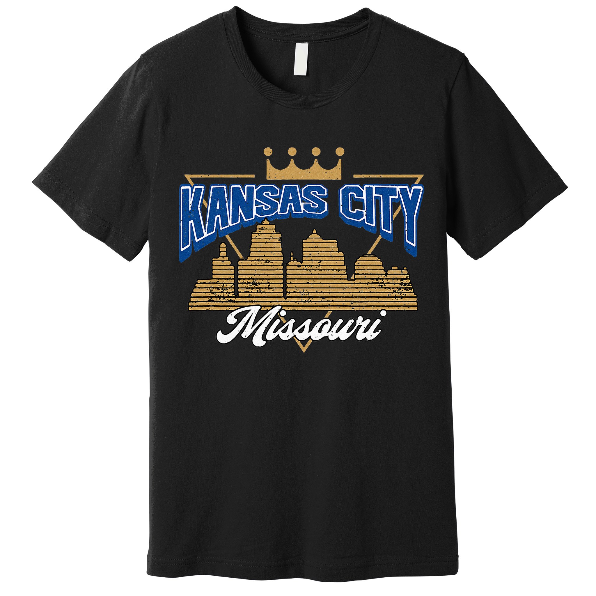 Vintage Distressed Kansas City Missouri City Skyline Premium T-Shirt