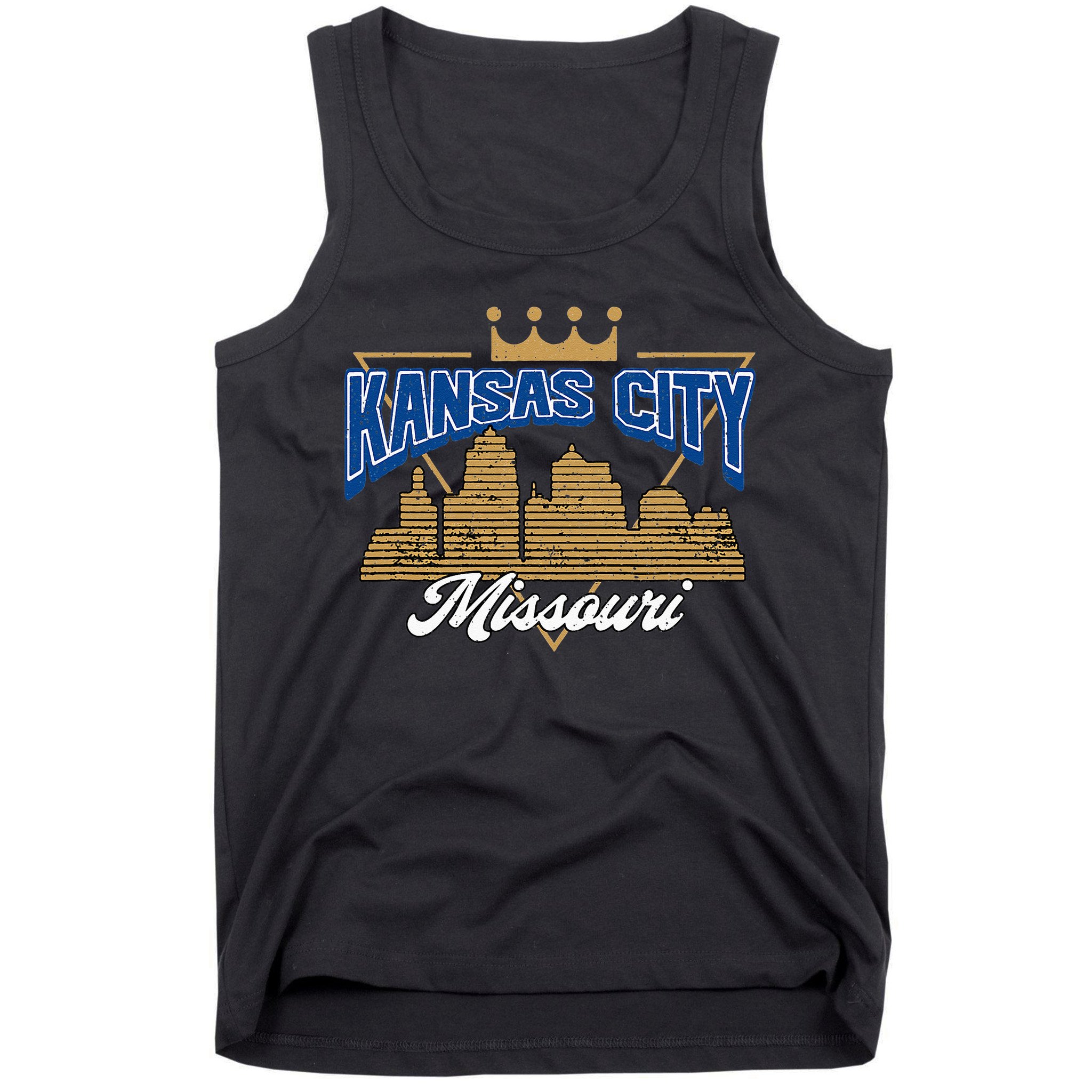 Vintage Distressed Kansas City Missouri City Skyline Tank Top