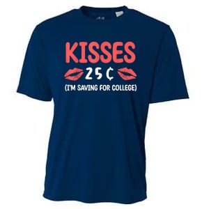 ValentineS Day Kisses 25 Cent IM Saving For College Cooling Performance Crew T-Shirt