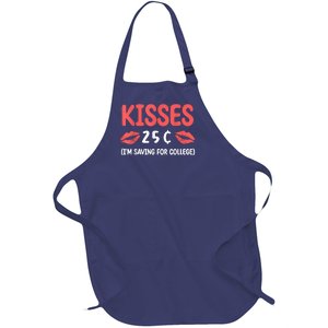 ValentineS Day Kisses 25 Cent IM Saving For College Full-Length Apron With Pockets