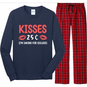 ValentineS Day Kisses 25 Cent IM Saving For College Long Sleeve Pajama Set