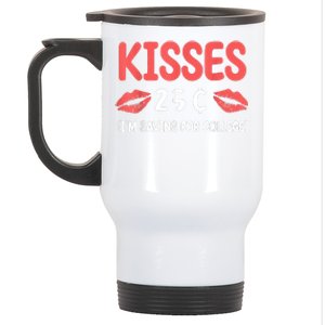 ValentineS Day Kisses 25 Cent IM Saving For College Stainless Steel Travel Mug