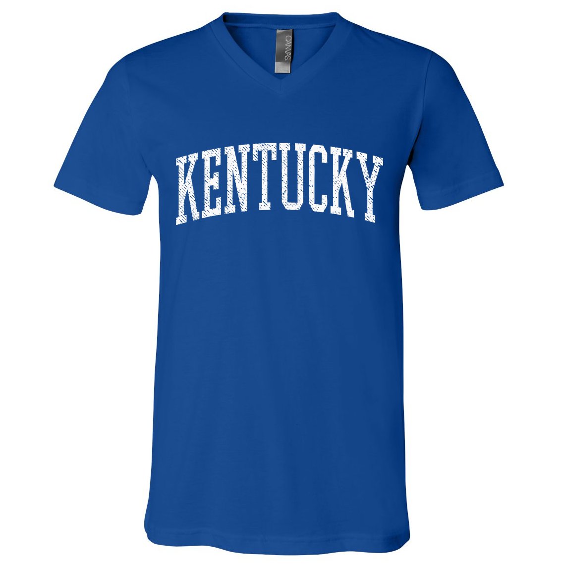 Varsity Distressed Kentucky V-Neck T-Shirt